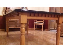 Granite Dining Room Table with Custom Wood Base | free-classifieds-usa.com - 2