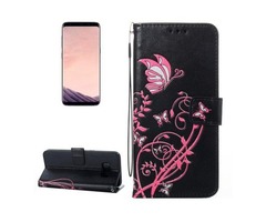 For Galaxy S 8 Black Voltage Leather Case with Holder, Card Slots | free-classifieds-usa.com - 1