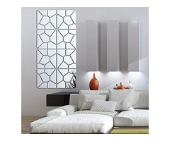 Multi-pieces=4 Squares Modern Design DIY Mirror Effect Wall Stickers  | free-classifieds-usa.com - 1