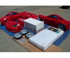 RED CORVETTE CHILD BED INCLUDES EXPENSIVE MATTRESS & TOY BOX | free-classifieds-usa.com - 3