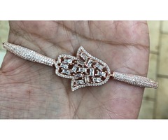 Luxurious Hand of Fatima 925 Sterling Silver/18K gold plated Bracelet  | free-classifieds-usa.com - 3