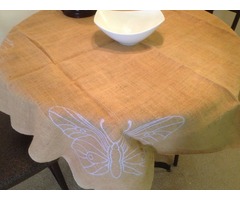Burlap Table Topper - 55X55 Inch | free-classifieds-usa.com - 1