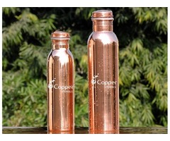 Shop for Copper Water Bottles Combo of 1000 ml and 600 ml Plain Leak-Proof | free-classifieds-usa.com - 1