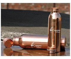 Shop for Copper Water Bottles Combo of 1000 ml and 600 ml Plain Leak-Proof | free-classifieds-usa.com - 4