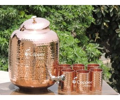 Shop for Twelve Liter Pure Copper Water Dispenser With Six Tumblers at an Amazing Price | free-classifieds-usa.com - 2