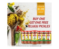 Buy 1 Get 1 Free On Telugu Pickles online @ MyHomeGrocers | free-classifieds-usa.com - 1