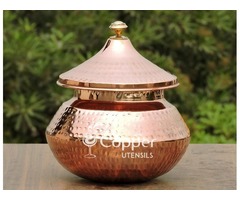 Shop for Handmade Copper Biryani Handi with Lid  | free-classifieds-usa.com - 1
