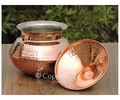 Shop for Handmade Copper Biryani Handi with Lid  | free-classifieds-usa.com - 2