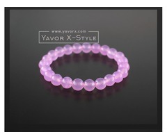 Light purple quartz gemstone bracelet – 8mm natural quartz beads – elastic stretch cord or steel wir | free-classifieds-usa.com - 1