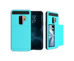For Galaxy S 9 + Detachable Drop proof Baby blue Back Cover Case with Slider Card Slot | free-classifieds-usa.com - 1
