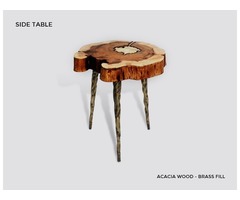 Molten Metal Side Table at Aglow Exports Inc. | free-classifieds-usa.com - 1