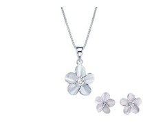 Reduced 36% - 925 Sterling Silver Poetic Flower Jewelry Set | free-classifieds-usa.com - 1