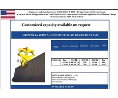 Road Barrier Grabs  Barrier lift Grippers for jersey barrier | free-classifieds-usa.com - 1