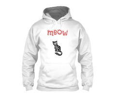 Funny Meow Cat White Tshirt For Women's | free-classifieds-usa.com - 1
