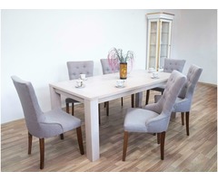 Dinning Chairs with Water/Oil Repellence Treatment Fabric (Set of 2) Gray  | free-classifieds-usa.com - 4