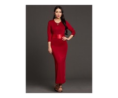 Solid Color Lace-Up Hollow Womens Maxi Dress | free-classifieds-usa.com - 1