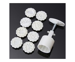 8 Styles Moon Cake Mold Round Flower DIY Tool Decorate Pastry Multifunction Baking Tools | free-classifieds-usa.com - 1