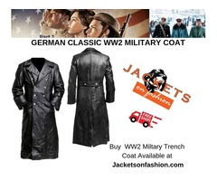 WW2 MILITARY LEATHER TRENCH COAT  | free-classifieds-usa.com - 1