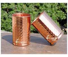 Shop for Set of Two Pure Copper Hammered Tumblers at affordable prices  | free-classifieds-usa.com - 3