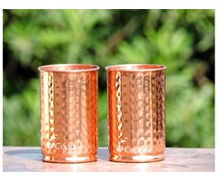 Shop for Set of Two Pure Copper Hammered Tumblers at affordable prices  | free-classifieds-usa.com - 4