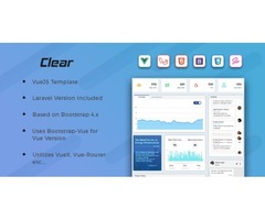 Vuejs & BootStrap Admin Web Template-Clear | free-classifieds-usa.com - 1