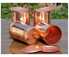 Shop for Set of Four Plain Copper Tumblers with Matching Lids  | free-classifieds-usa.com - 4