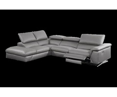 Shop Divani Casa Grey Eco-Leather Sectional Sofa for Home | free-classifieds-usa.com - 1