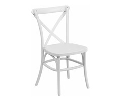 WHITE RESIN X BACK CHAIR | free-classifieds-usa.com - 1