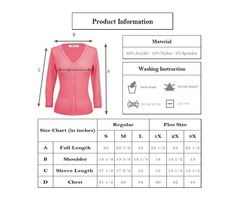 Yemak Sweater | Women's V-Neck Button Down Knit Cardigan Sweater Vintage Inspired CO078 (S-L) Color  | free-classifieds-usa.com - 4