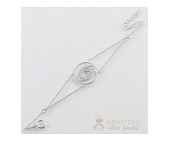 Silver Moonstone Bracelet & brow chakra bracelet  | free-classifieds-usa.com - 1