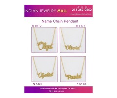 New Name Chain Pendant - Oro Laminado Indian Jewelry Mall | free-classifieds-usa.com - 2