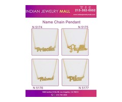 New Name Chain Pendant - Oro Laminado Indian Jewelry Mall | free-classifieds-usa.com - 3