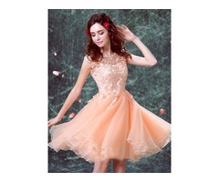 Pretty Scoop Neck Short Lace Sweet 16 Dress | free-classifieds-usa.com - 1