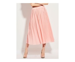 Plain Pleated Mid-Calf Skirt | free-classifieds-usa.com - 1
