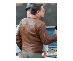 Rick Dalton Once Upon A Time In Hollywood Brown Leather Jacket Everett | free-classifieds-usa.com - 2