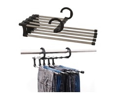 Stainless Steel Multifunction Retractable Trousers Hanger Jeans Holder | free-classifieds-usa.com - 1
