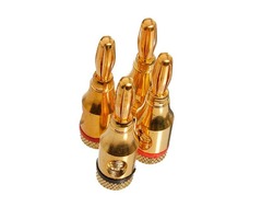 5X4pcs 4mm Speaker Banana Plug Audio Jack Cable Connector Adapter Gold | free-classifieds-usa.com - 1