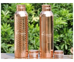 Shop for Copper Water Bottle Set  for Kids 600 ml – CopperUtensilOnline.com | free-classifieds-usa.com - 2
