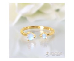 14Kt Gold Vermeil Moonstone Ring Melody | free-classifieds-usa.com - 1