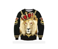 Tidebuy Lion Print Hooded Mens Pullover Hoodie | free-classifieds-usa.com - 1