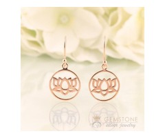 Rose Gold Chakra Earrings lotus good karma  | free-classifieds-usa.com - 1