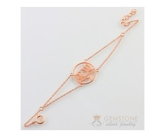 14k Rose Gold Moonstone & lotus good karma chakra bracelet | free-classifieds-usa.com - 1