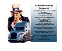 CDL A class DRIVERS WANTED $2000-$3500 p/w BE  YOUR OWN BOSS | free-classifieds-usa.com - 3