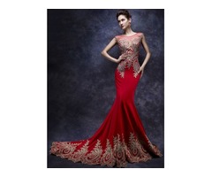 Amazing Mermaid Tulle Neck Appliques Beading Long Evening Dress | free-classifieds-usa.com - 1