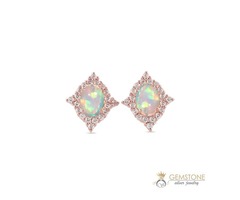 14k Rose Gold Vermeil Opal Earring-Difference | free-classifieds-usa.com - 1
