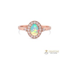 14k Rose Gold Vermeil Opal Ring-Gentleness | free-classifieds-usa.com - 1