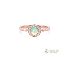 14k Rose Gold Vermeil Opal Ring-Zelda | free-classifieds-usa.com - 1