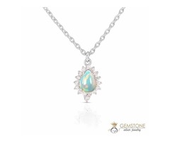 925 STERLING SILVER Opal Necklace-Curio | free-classifieds-usa.com - 1