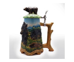 German Style Beer Stein With Metal Sculptured  | free-classifieds-usa.com - 1