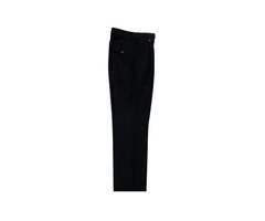 Tiglio Solid Black Wide Leg Pants | ISW MensWear | free-classifieds-usa.com - 1